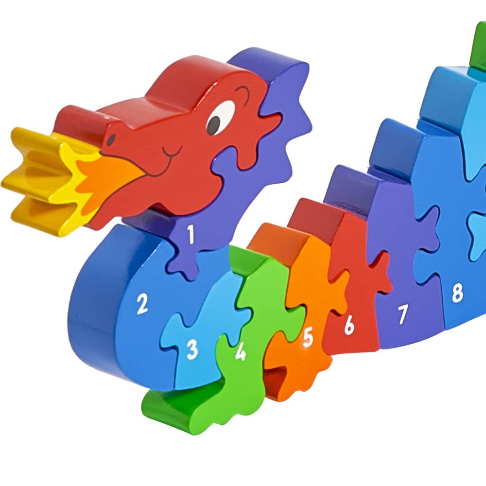 Dragon 1-25 puzzle - Handmade fair trade wooden kids toy
