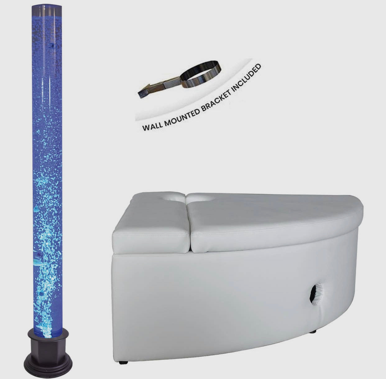 Colour Changing Large Bubble Tube and Padded Surround With Bracket