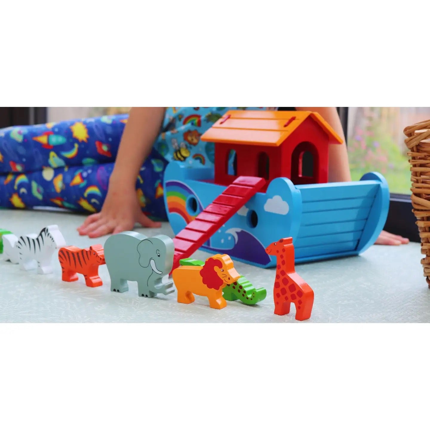 Lanka Kade Rainbow Noah's Ark - Handmade Fair Trade Kids Wooden Toy