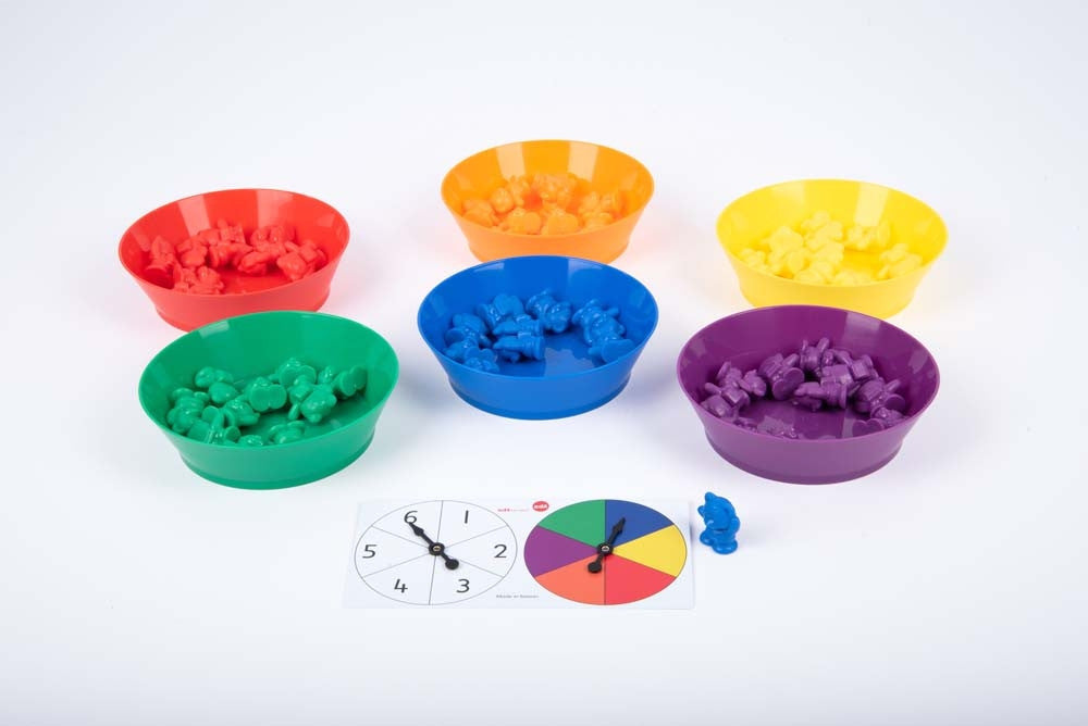 Counting Bears With Matching Bowls And Activity Guide- Visual Aid.