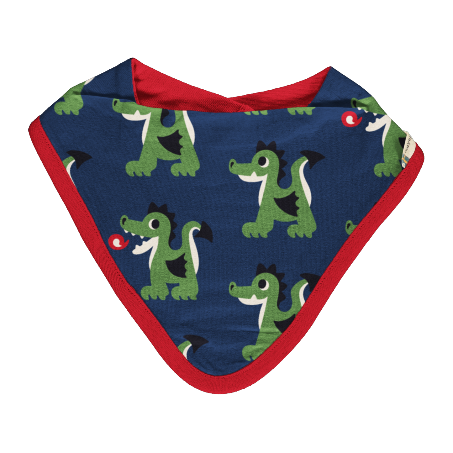 Maxomorra Dribble Bib-Velour- Dragon
