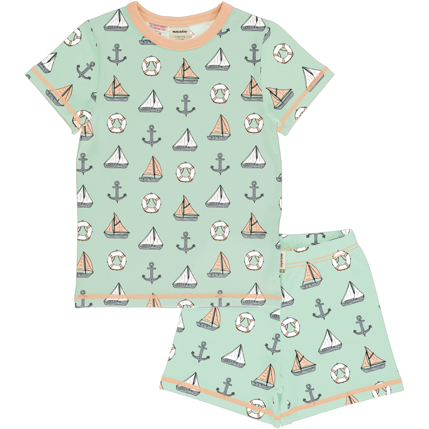 Meyaday Pyjama SS Set- Salty Boat