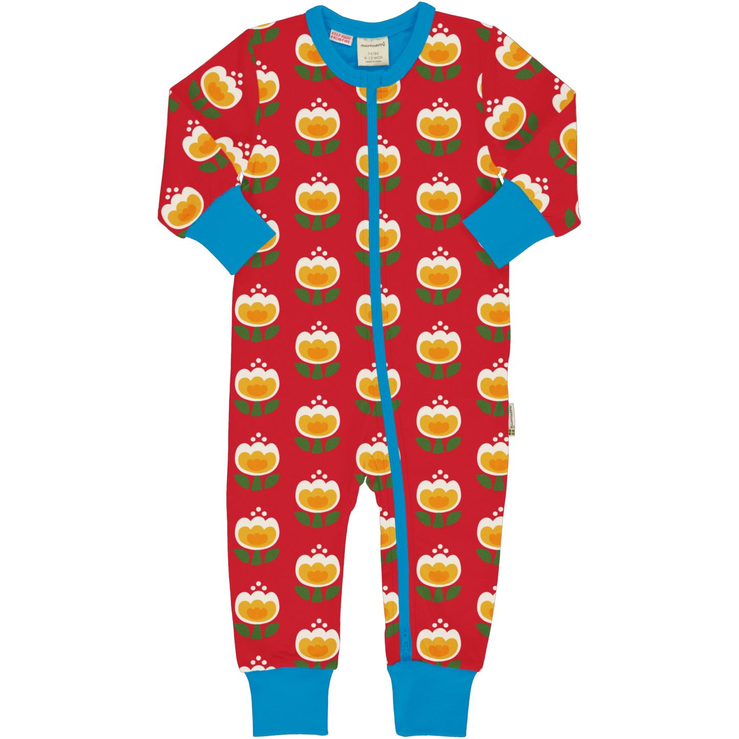 Maxomorra Rompersuit- Tulip- 86/92 (18-24 months)
