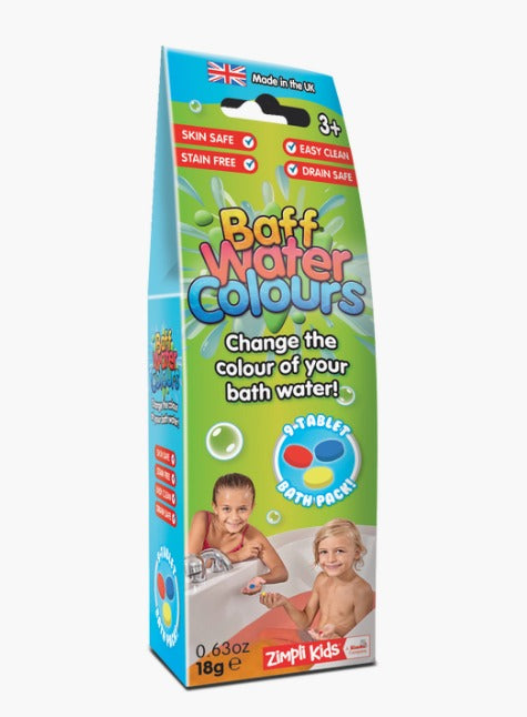 Baff Water Colours 9 Pack - Colour Changing Bath Tablets