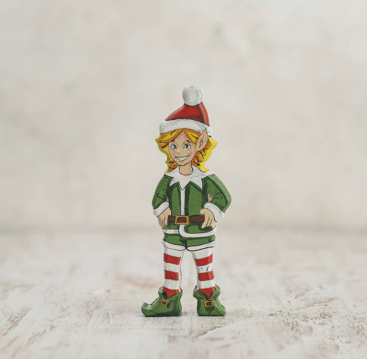 Elf by Wooden Caterpillar