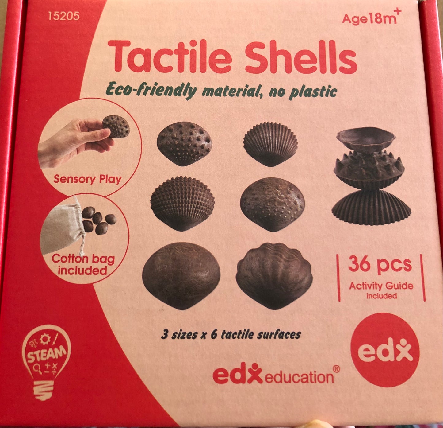 Sensory Tactile Eco-Friendly Shells PK-36