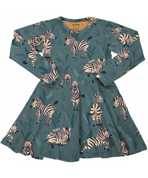 Meyaday Dress Circle LS - Zippy Zebra *SIZES UP SMALL*