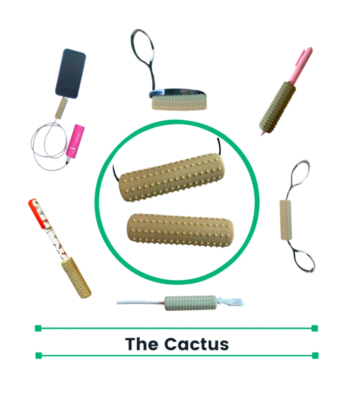 Chewigem Khaki Cactus Chubbie (Comes with quick release necklace)