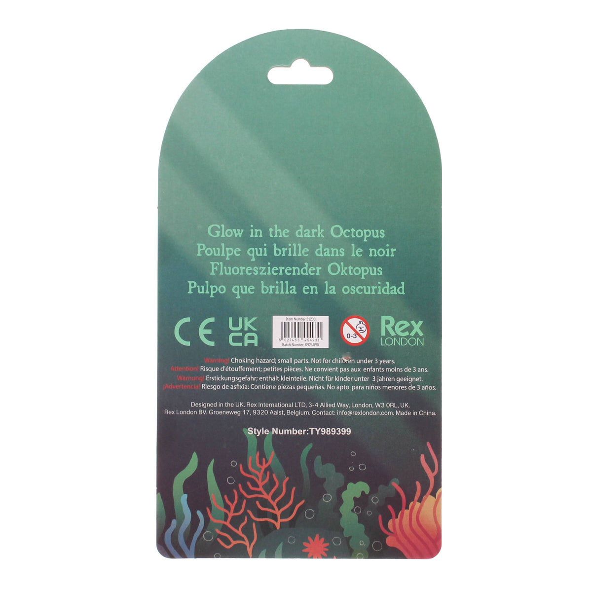 Glow in the dark squishy toy - Octopus