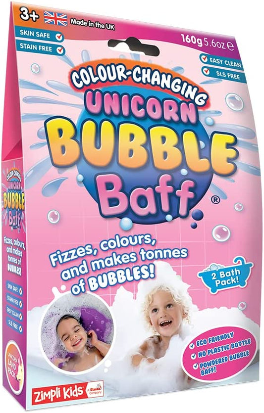 Colour changing unicorn bubble baff