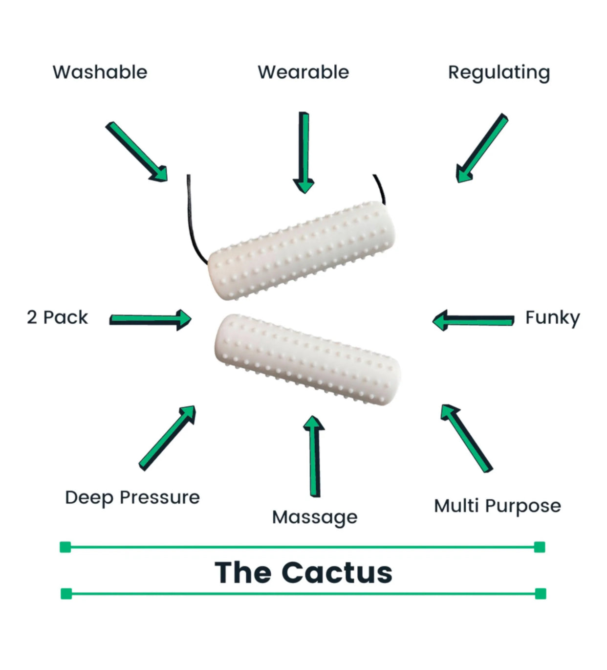 Chewigem Khaki Cactus Chubbie (Comes with quick release necklace)