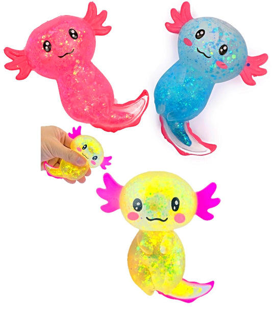 Axolotl Glitter Squishies