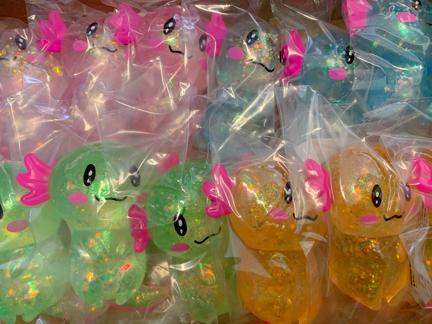 Axolotl Glitter Squishies