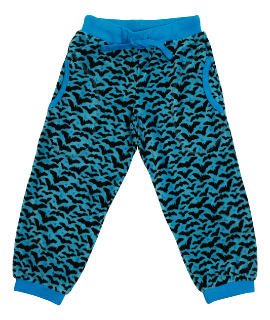 Duns- Velour Trousers - Bats Blue