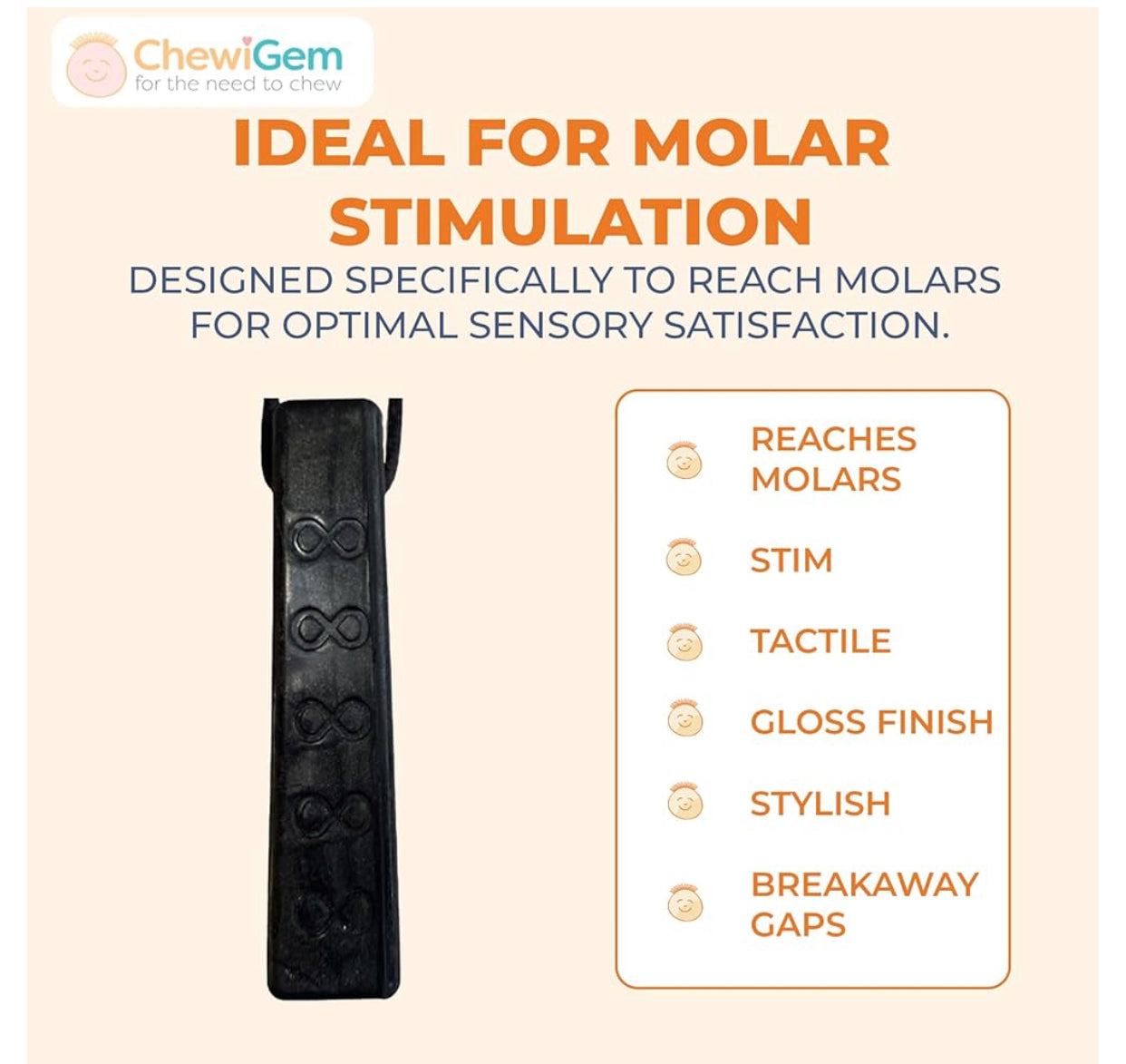 Chewigem infinity pendant with necklace chewie