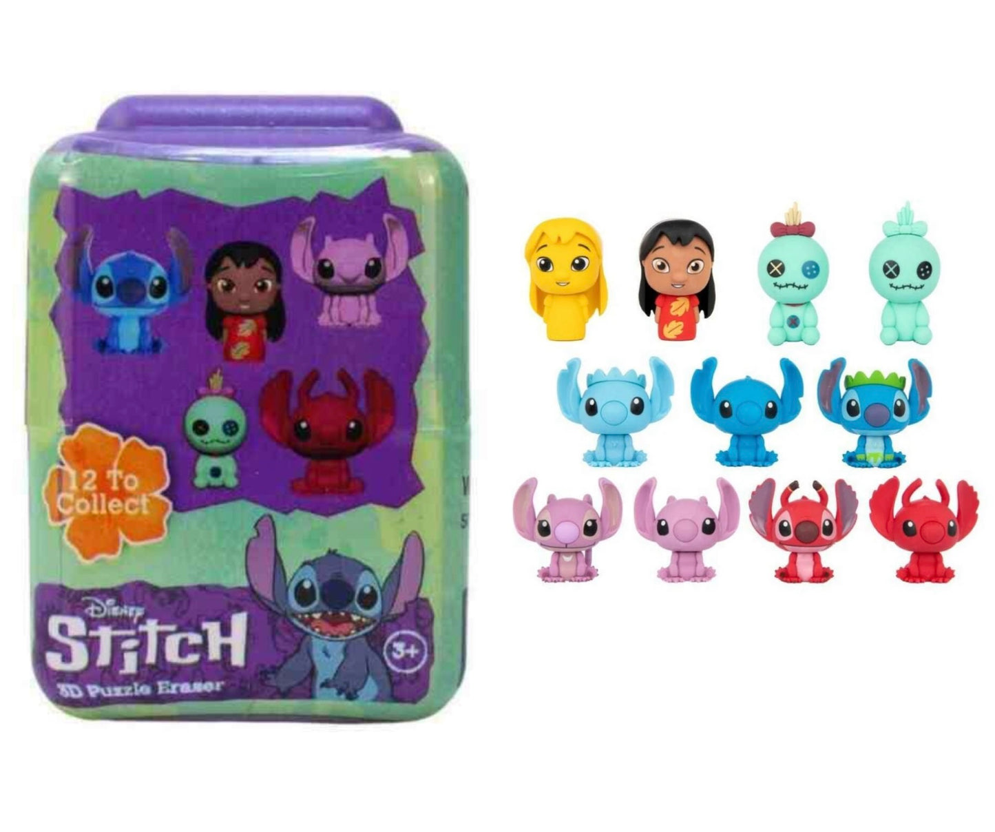 Disney Stitch Puzzle Palz 3D Eraser Blind Capsule