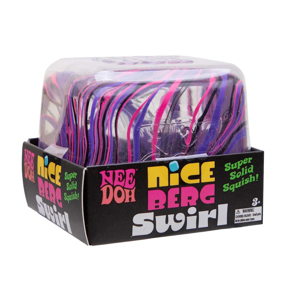 NeeDoh Niceberg Swirl Super Solid Squish Large Cube