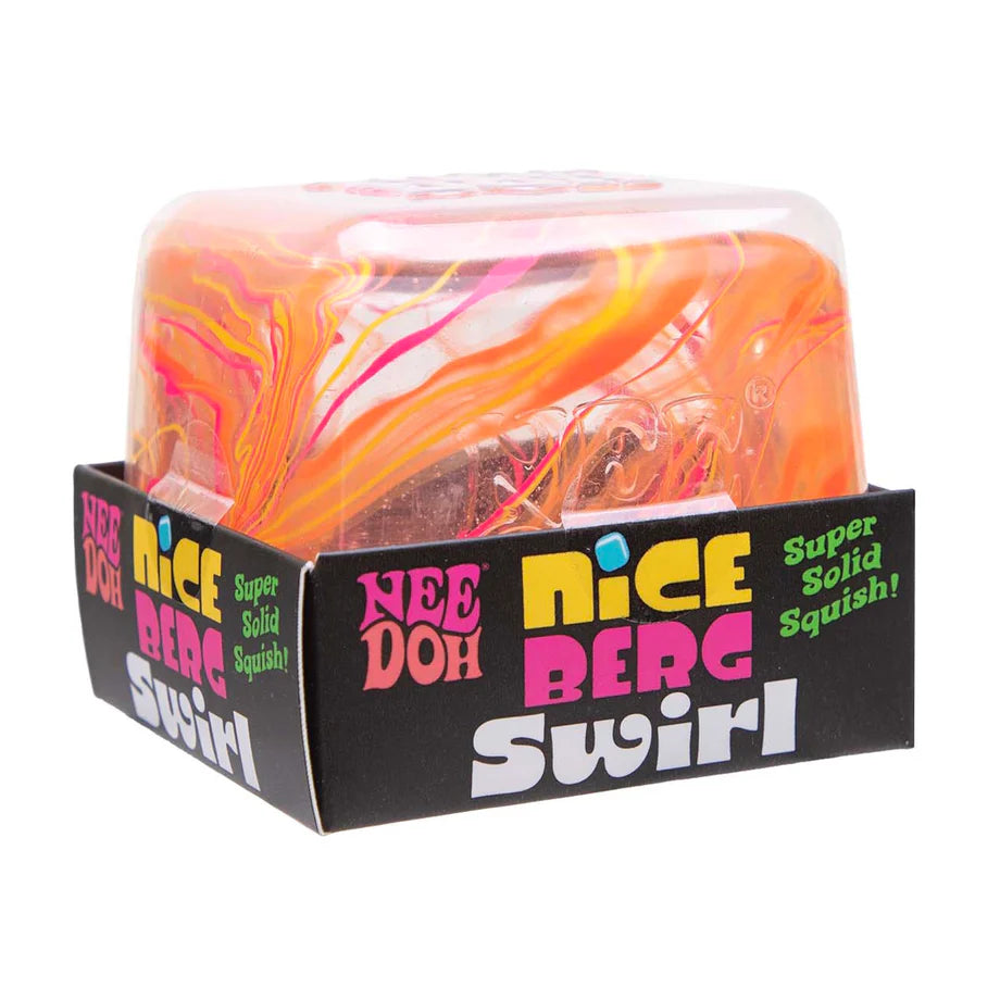 NeeDoh Niceberg Swirl Super Solid Squish Large Cube
