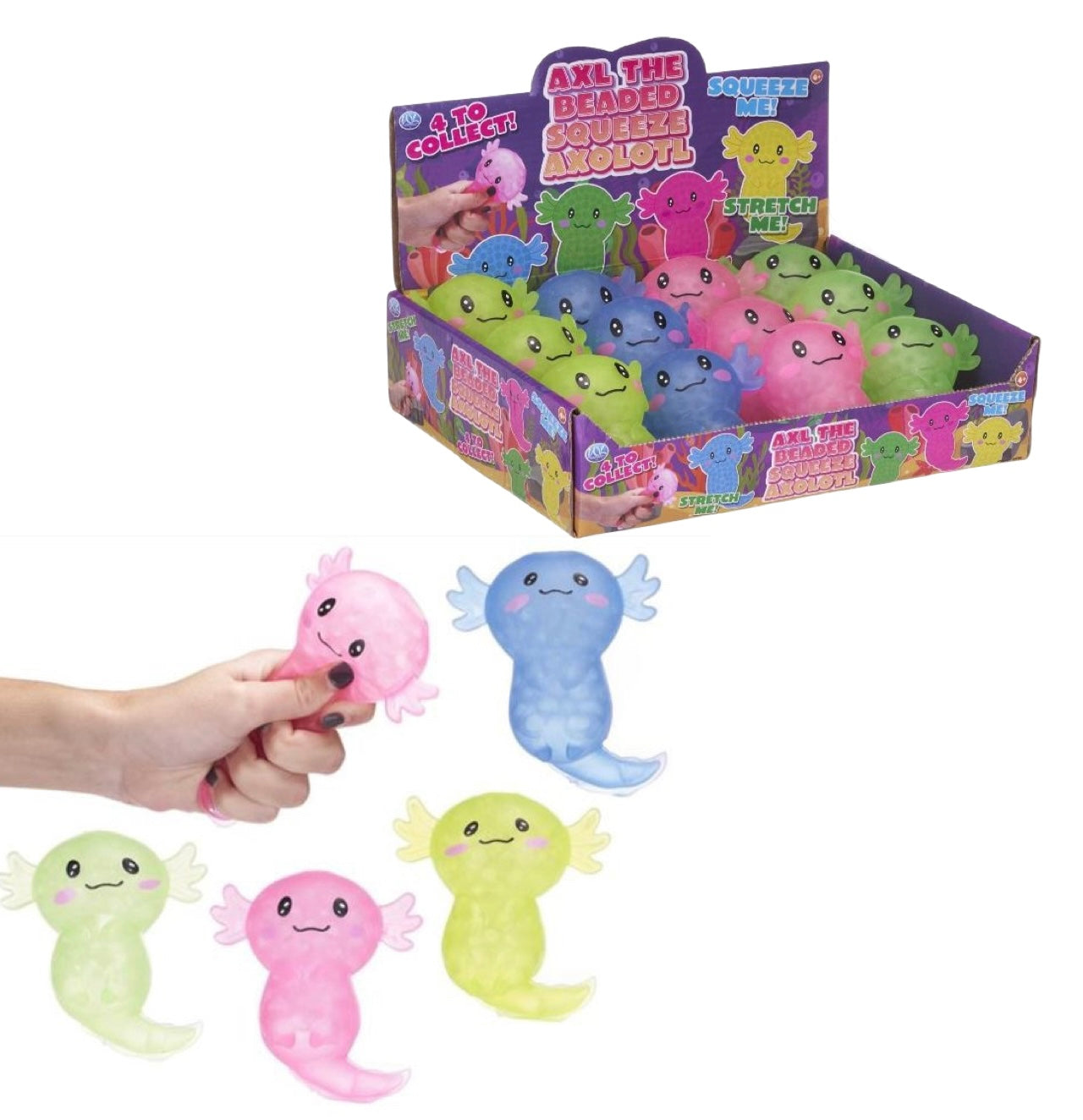 Beaded Squeeze Squishy Axolotl