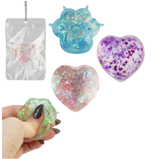 Set of 3 Kawaii Mochi Maltose Squeeze Sparkle Charm