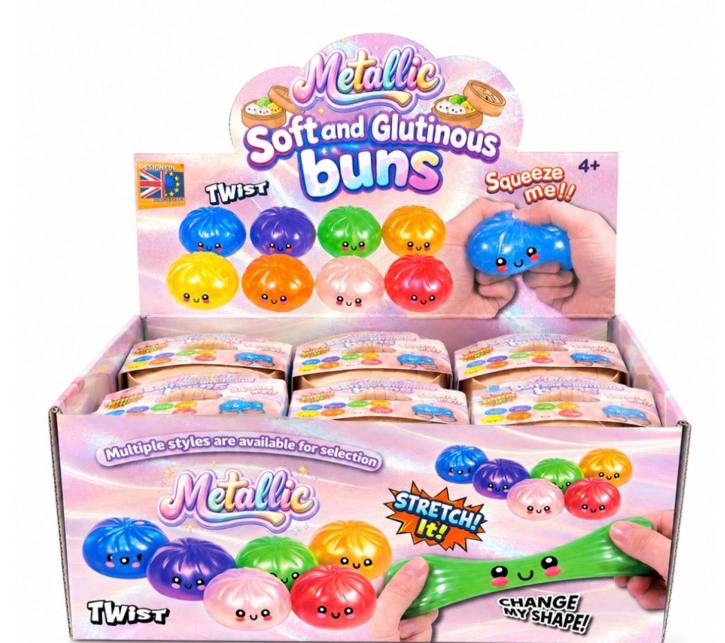 Squishy Bao Metallic Shine 8.5cm Dumpling In a Basket