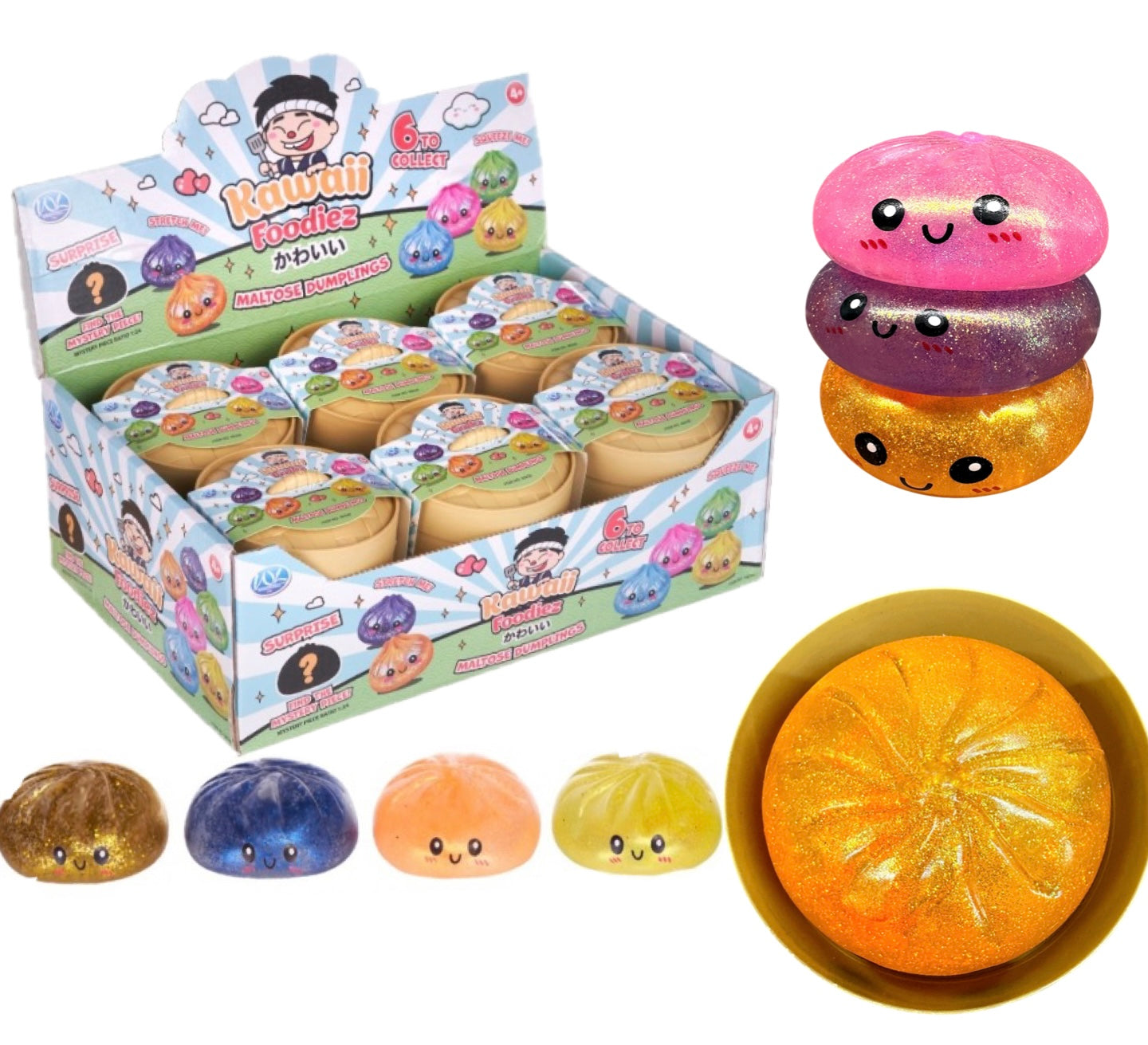 Kawaii Foodiez Squishy Sugar Slow Release Maltose In Dumpling Case 8.5cm