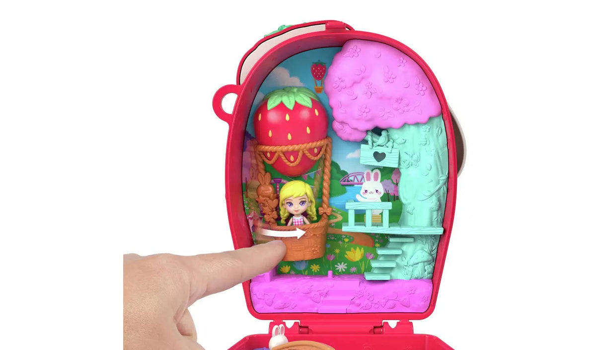 Polly Pocket Core Compact: Strawberry Bunny Basket