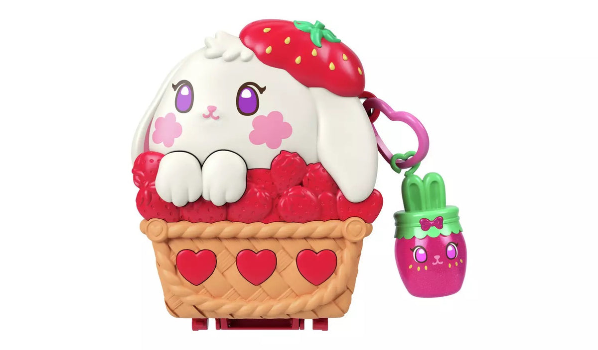 Polly Pocket Core Compact: Strawberry Bunny Basket
