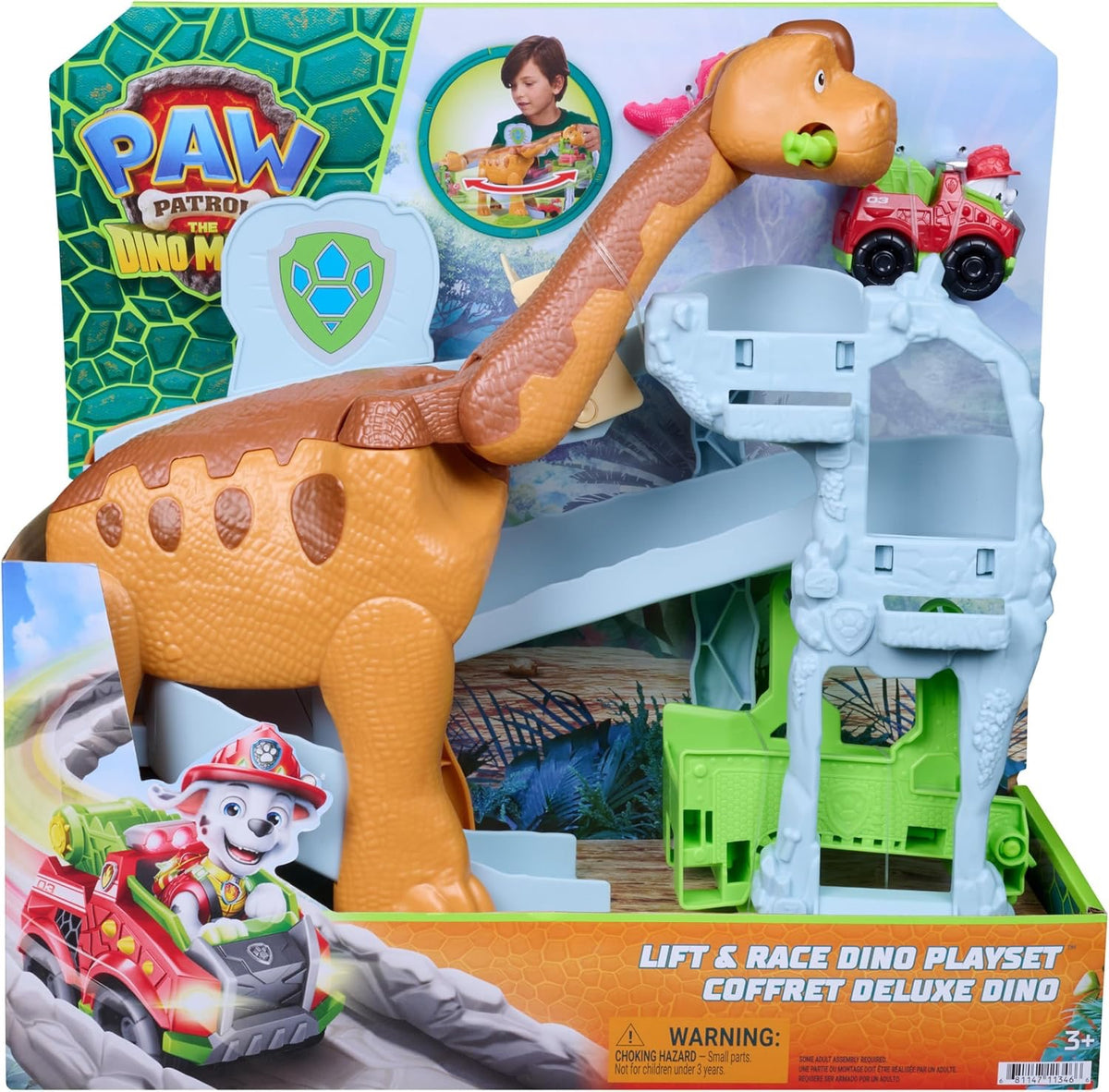 Paw Patrol The Dino Movie Lift And Race Dino Playset