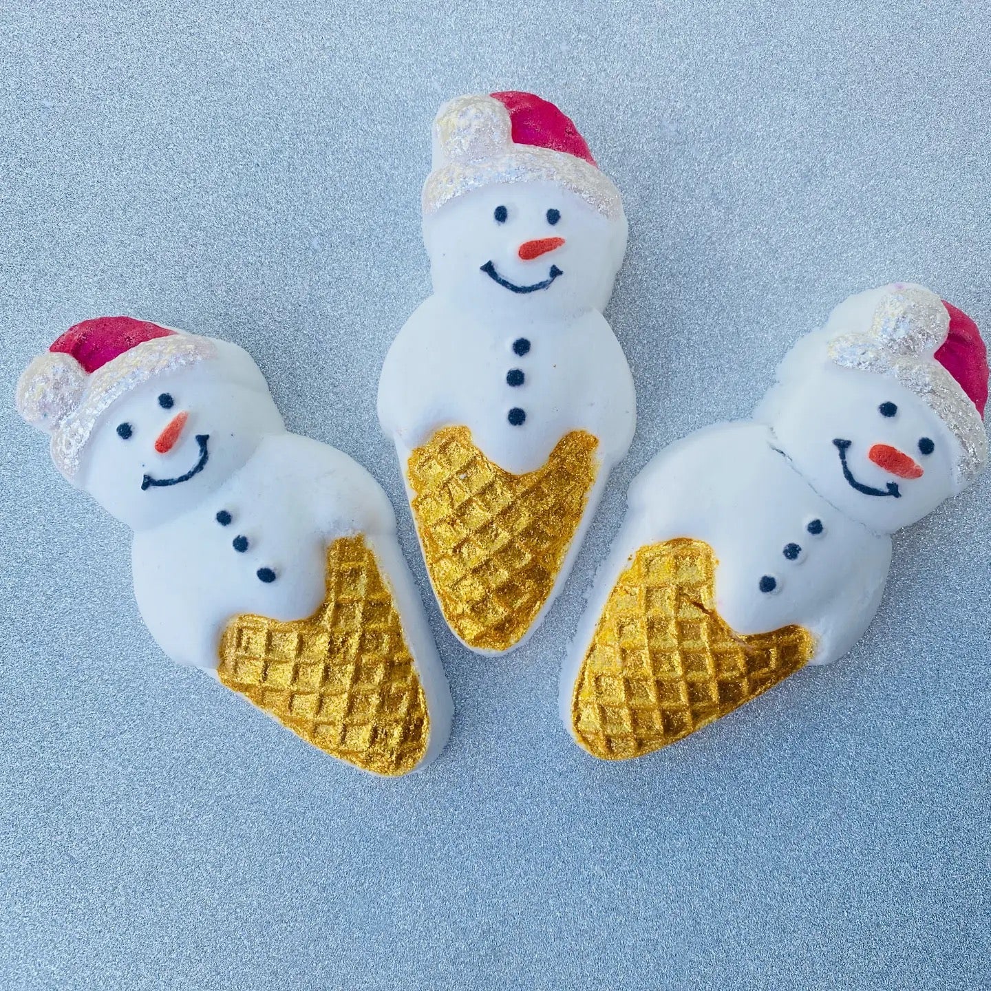 Handmade Christmas Santa Snow Cone Rainbow Bath Bomb