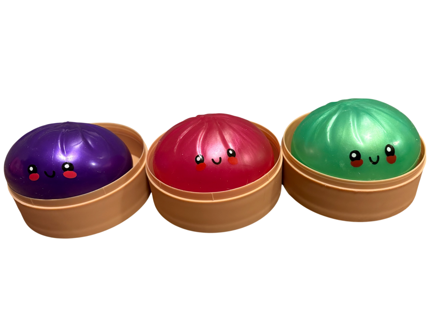 Squishy Bao Metallic Shine 8.5cm Dumpling In a Basket