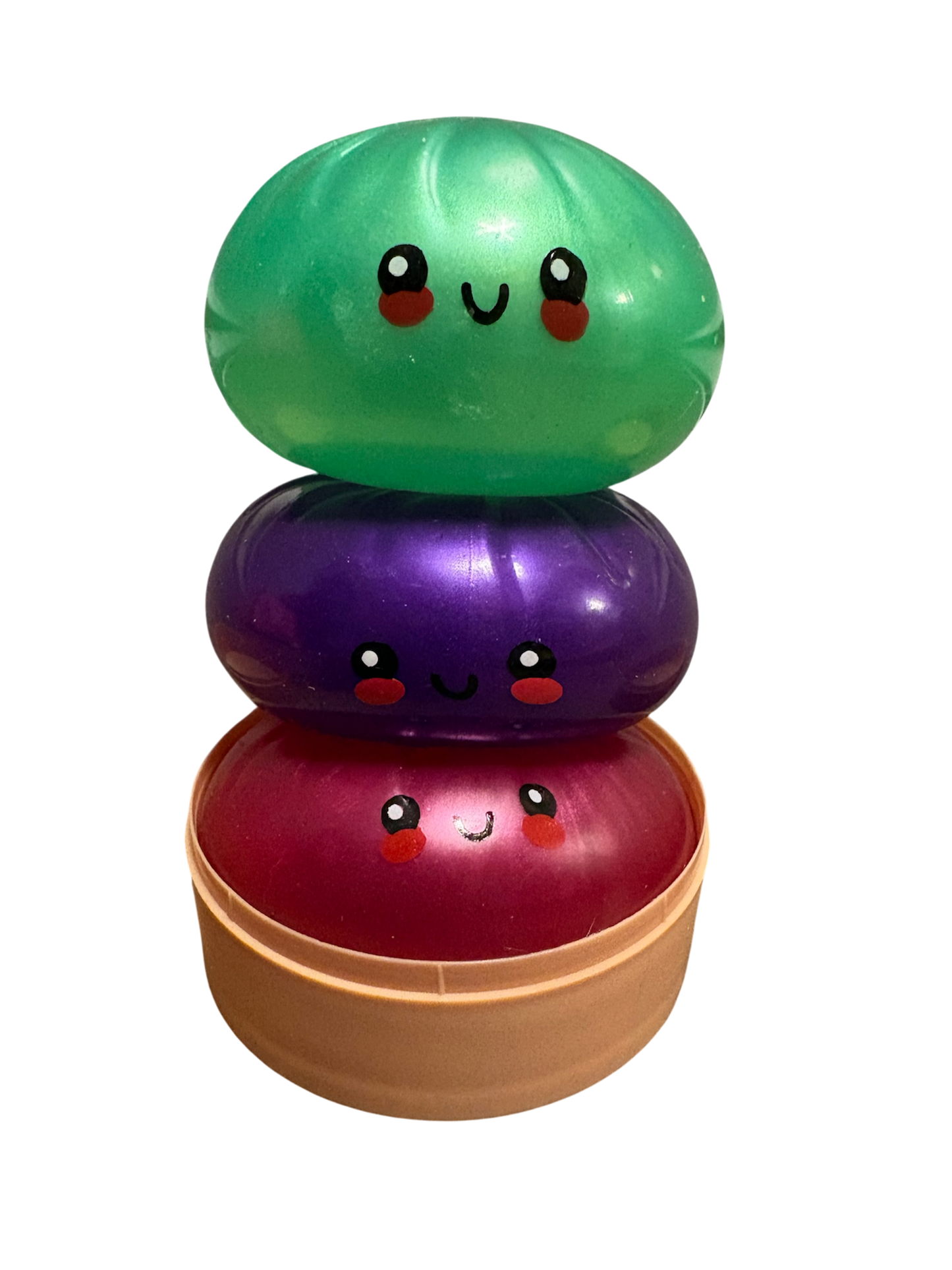 Squishy Bao Metallic Shine 8.5cm Dumpling In a Basket