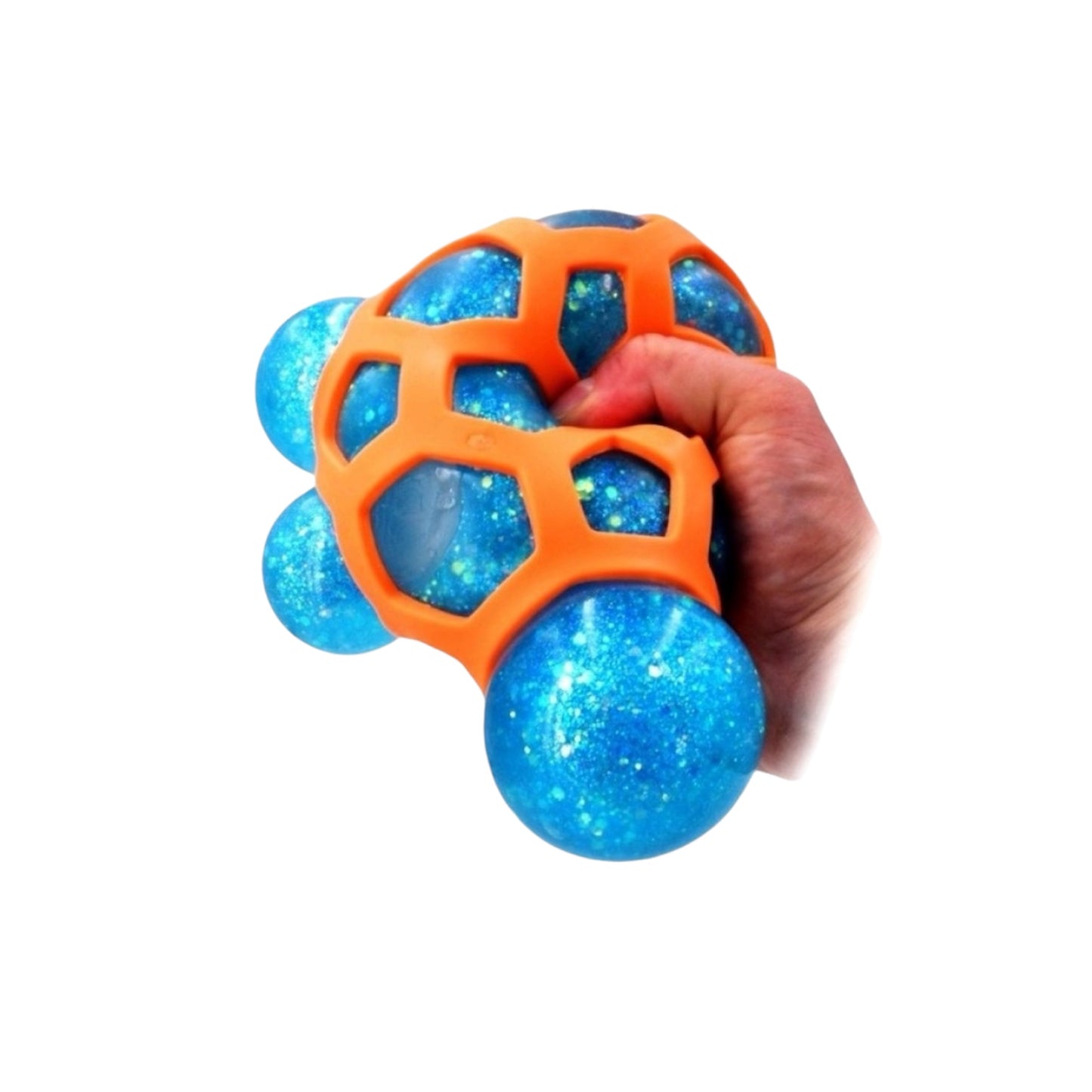 Giant Hex Mesh 10cm Glitter Stress Ball