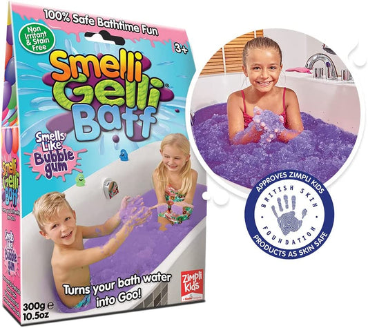Smelli Gelli Baff- Bubblegum - Bath Safe- Skin Friendly- Easily Dissolvable