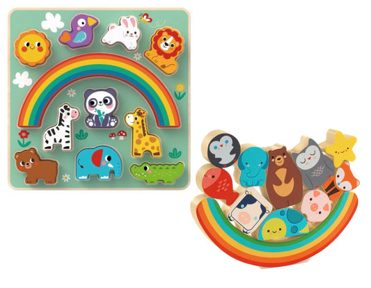 Wooden 2 in 1 Balance Puzzle - Animals