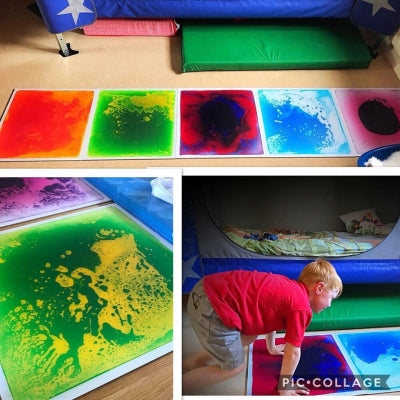 Set of Four Sensory liquid Tiles (50x50cm)