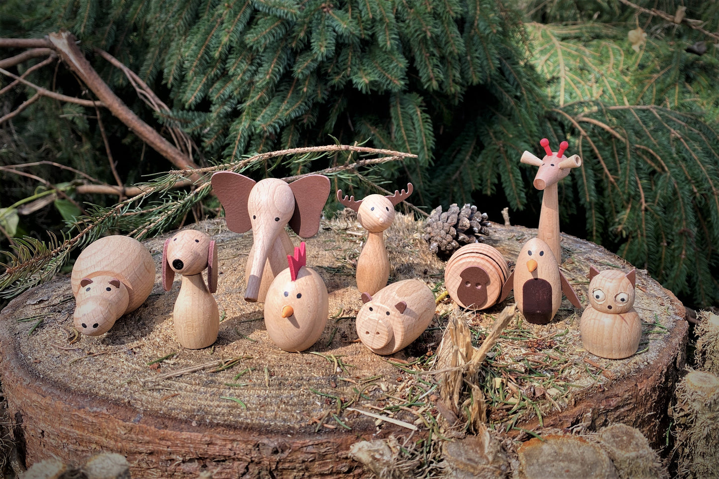 Wooden Animal Friends Pk10