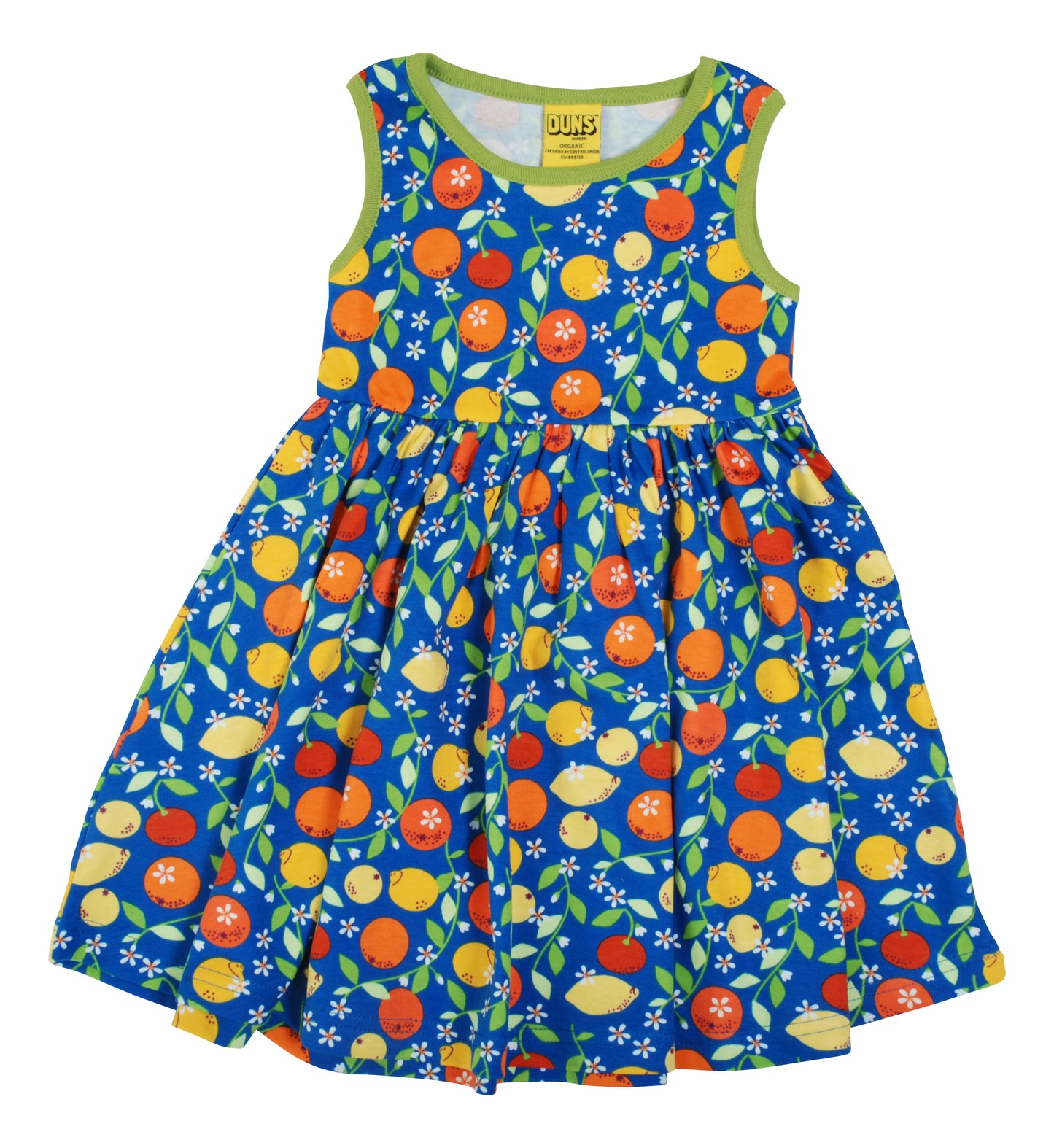 Duns-Gather Dress- Citrus Blue