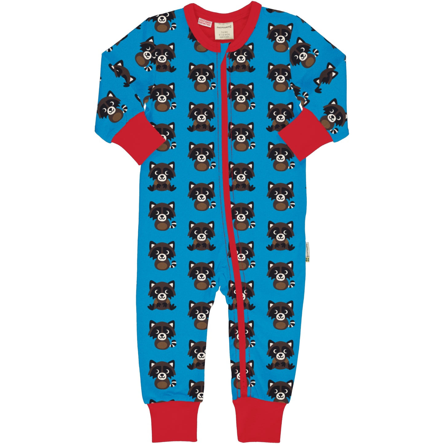 Maxomorra Rompersuit LS RACCOON 86/92 (18-24 months)