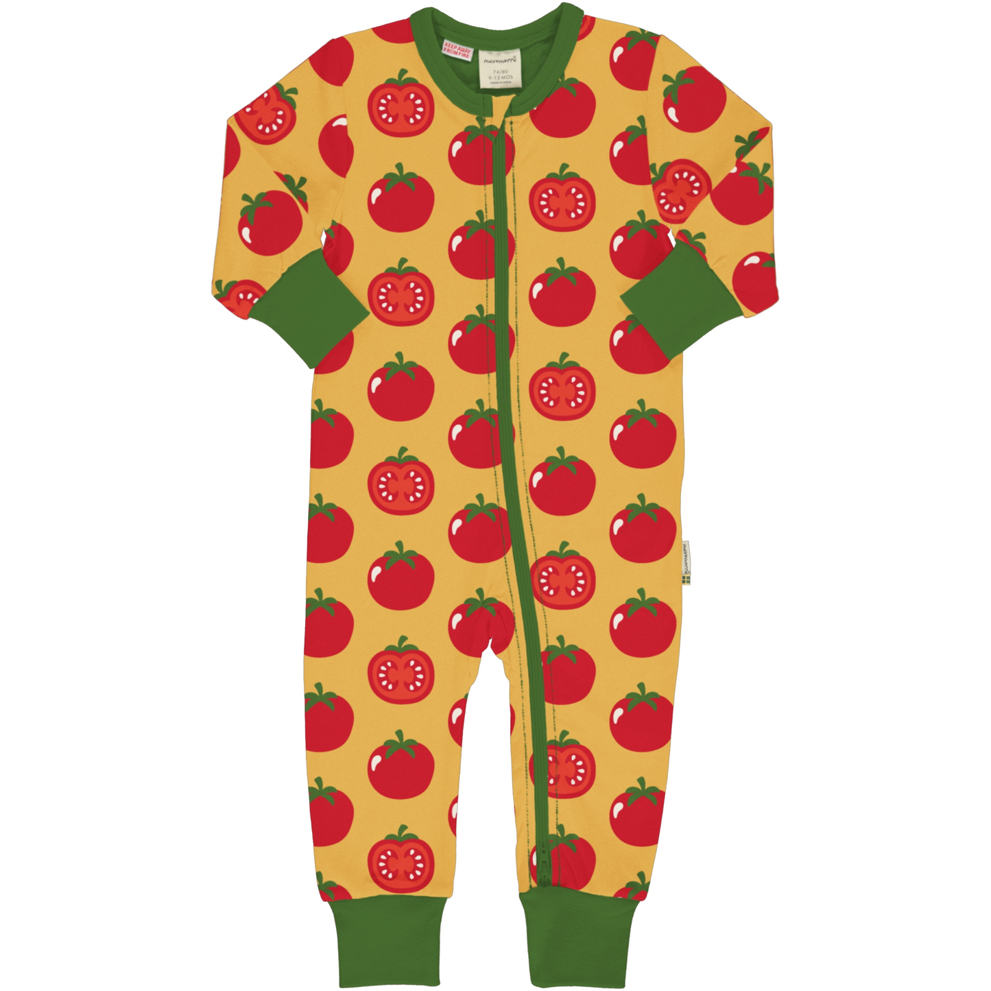 Maxomorra Rompersuit LS TOMATO