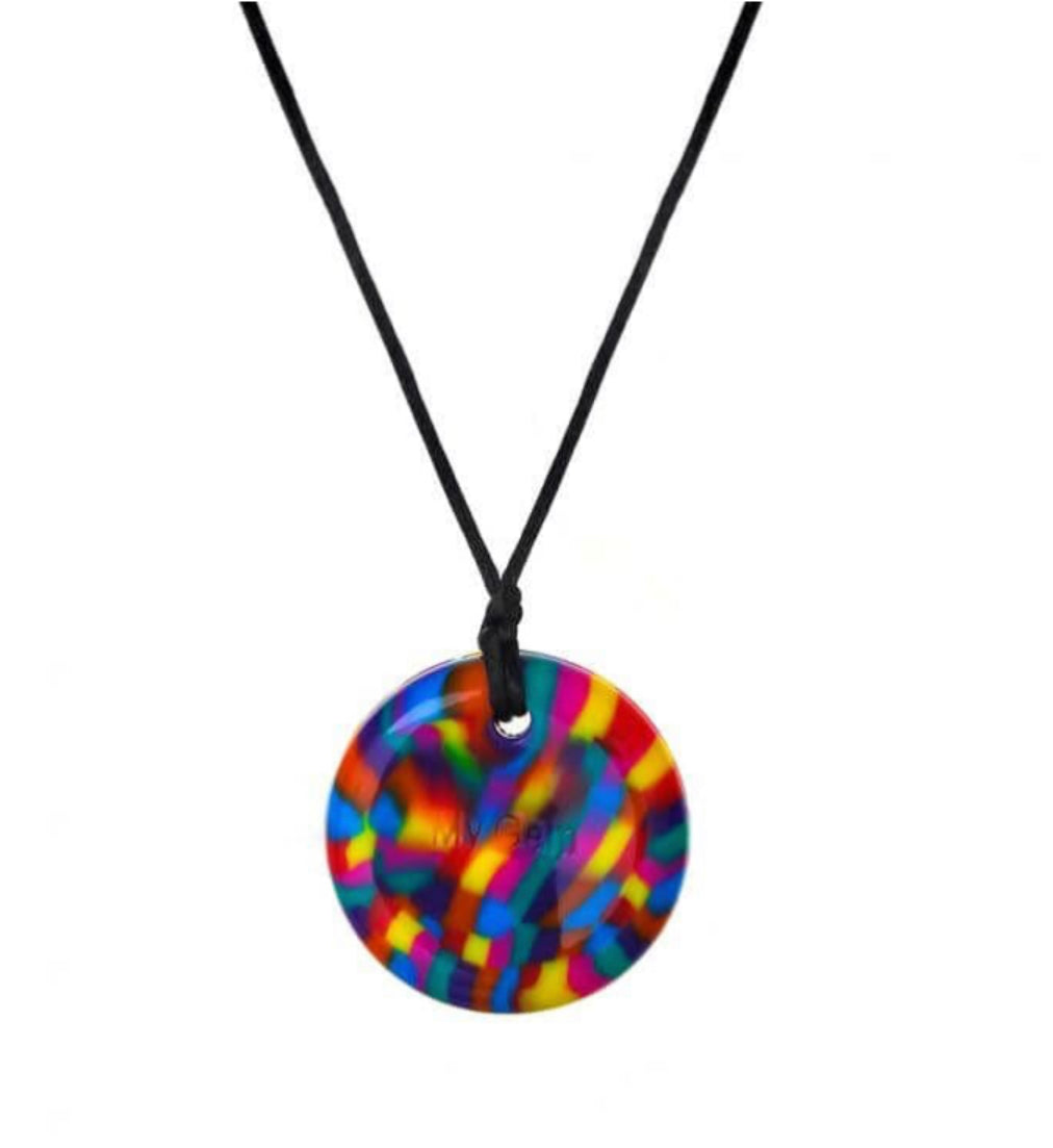 Button Necklace (Rainbow) - Tough Chewie