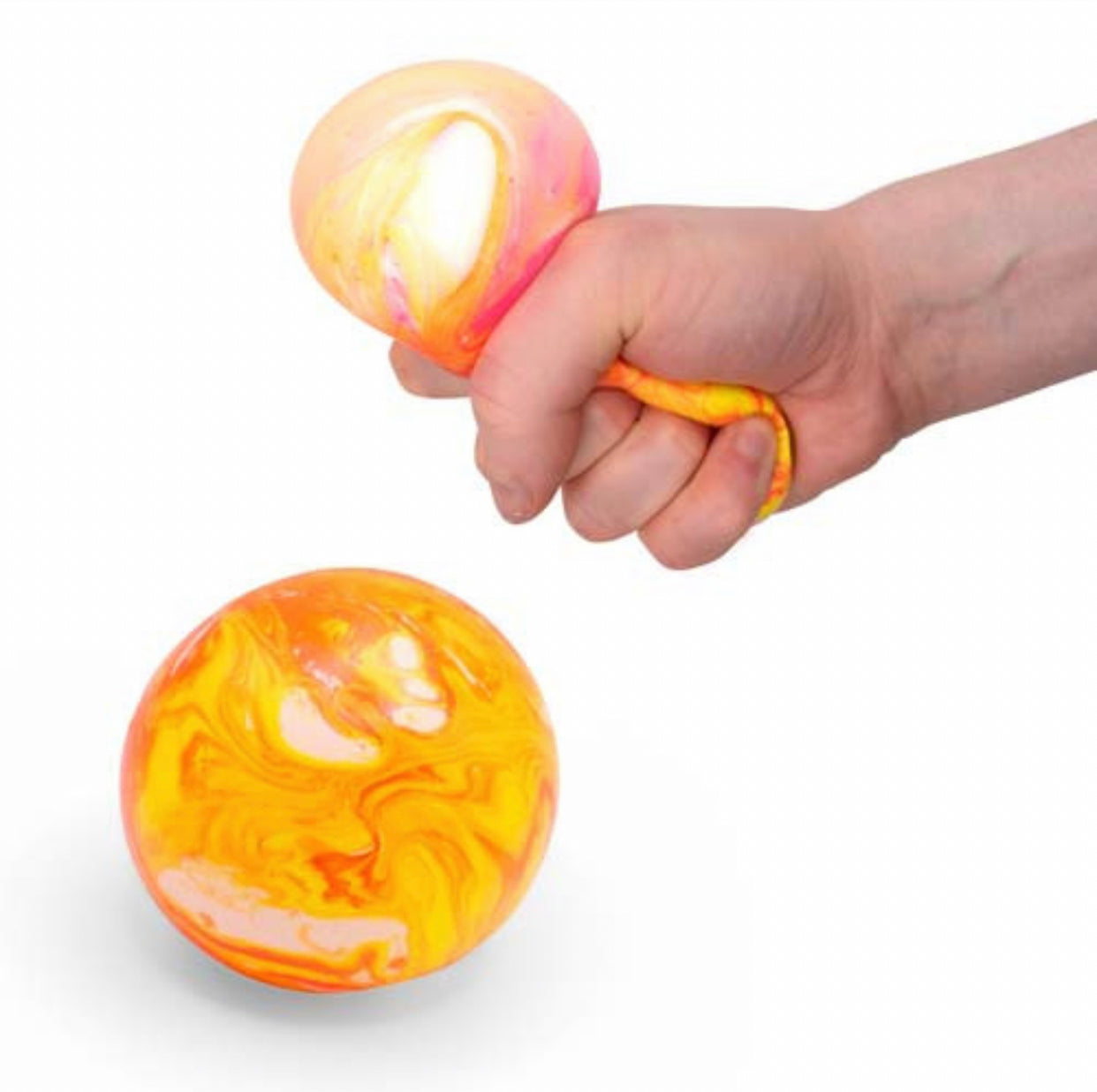 Marble squish and and squeeze ball