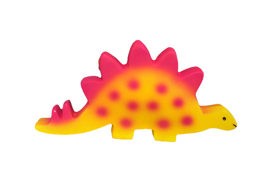 Stegosaurus Natural Rubber Twiddle, Squeezy, Chewy Toy