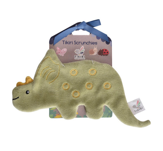Triceratops Scrunchie Crinkle Comfort Toy