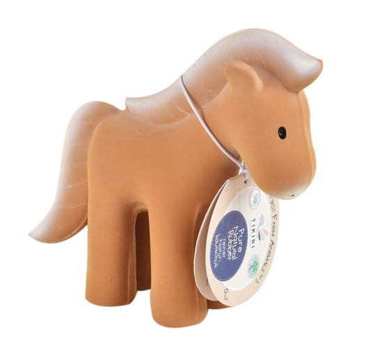 Natural Rubber Horse- Twiddle, Squeezy, Chewy Toy