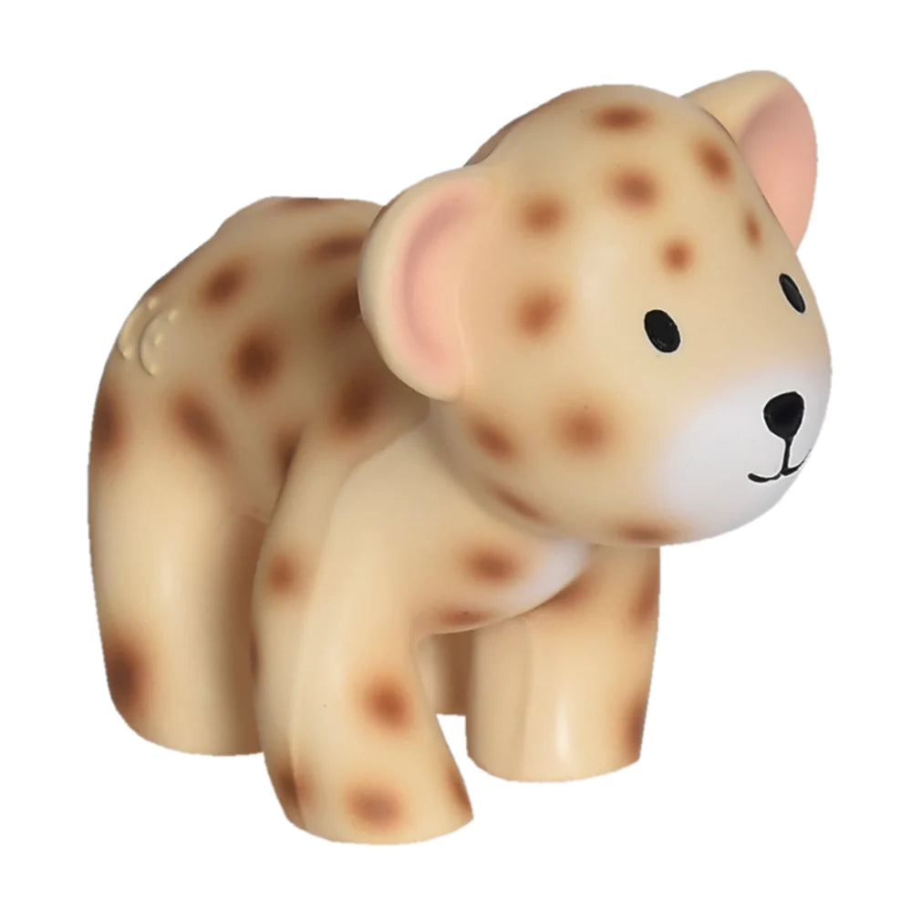 Leopard Rattle, Chew and Bath Toy– Gift Boxed Natural Rubber