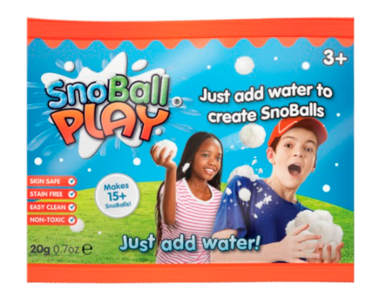 SnoBall Play Foil Bags - Kids Sensory Playtime Goo Snow Toy