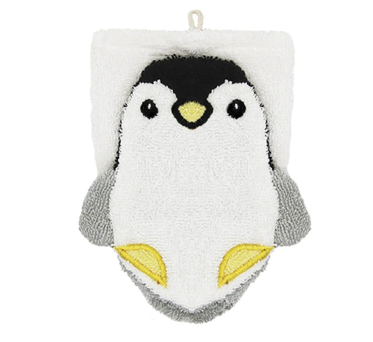 Children’s Penguin Wash Mitt! 100% Organic Cotton