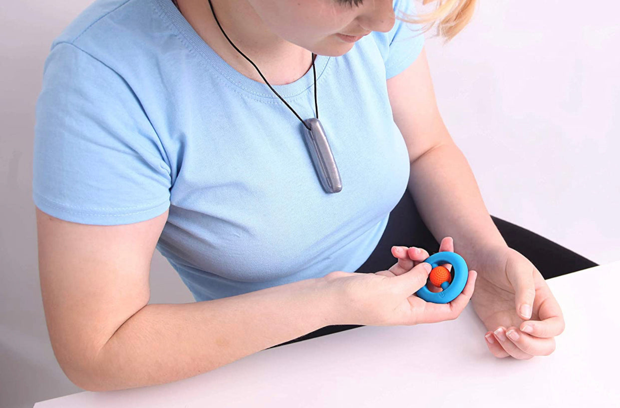 Hand Fidget –Blue/Orange -Pocket Sized Stim Toy