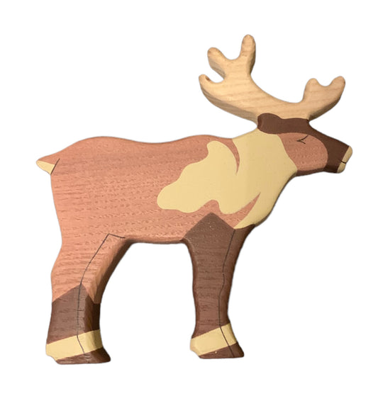 Reindeer by Wooden Caterpillar